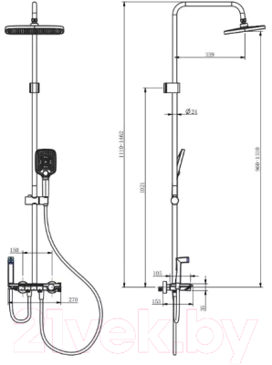 Душевая система Berges Pulsar / 075012