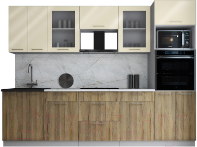 Кухонный гарнитур Интерлиния Мила Gloss 2.8 - фото