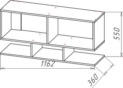 Полка Астрид Мебель Геометрия-11 / ЦРК.ГМТ.11