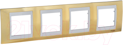 Рамка для выключателей и розеток Schneider Electric Unica MGU66.008.504 - фото