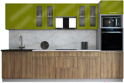 Кухонный гарнитур Интерлиния Мила Gloss 3.2 - фото