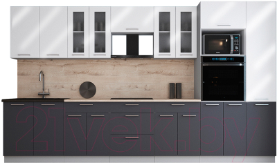 Кухонный гарнитур Интерлиния Мила Gloss 3.6 - фото