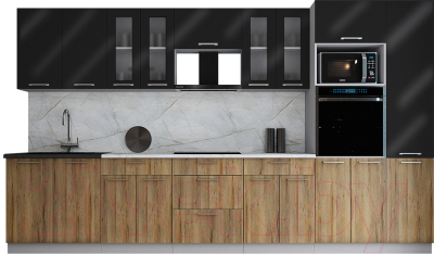 Кухонный гарнитур Интерлиния Мила Gloss 3.6 - фото