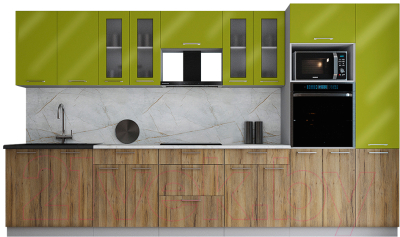 Кухонный гарнитур Интерлиния Мила Gloss 3.6 - фото