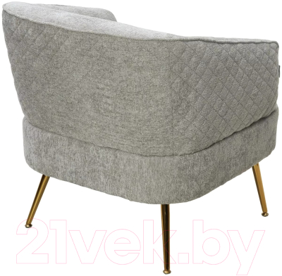 Кресло мягкое M-City Mussels / 629M05457 (3018-03 светло-серый шенилл/золотой)