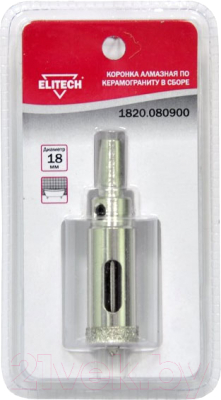 Коронка Elitech 1820.080900 - фото