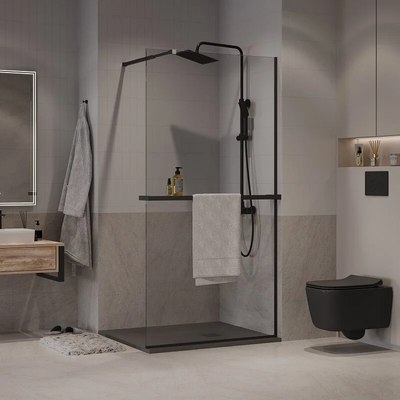 Душевая стенка Niagara NG-670-10ВLACK 100x195