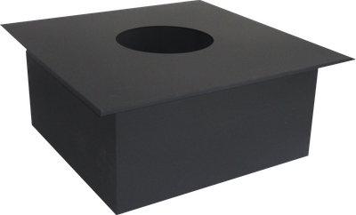 Потолочно-проходной узел дымохода КПД ф200 450x450 под сэндвич - фото