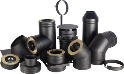 Потолочно-проходной узел дымохода КПД ф200 450x450 под сэндвич