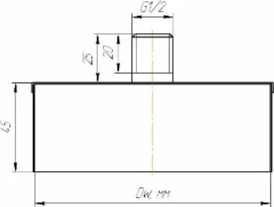 Заглушка дымохода КПД 0.7мм ф150 С конденсатоотводом
