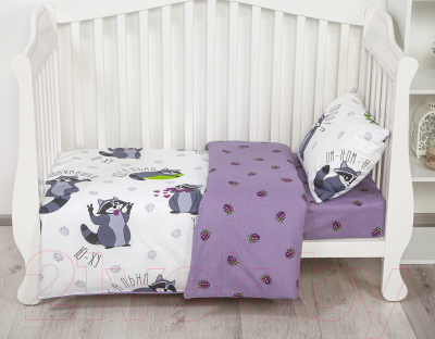 Комплект постельный для малышей АртПостель Енотики 922