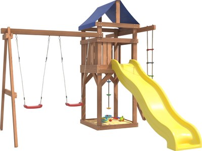 Игровой комплекс National Tree Company С качелями лодочка для улицы и дачи IgroWoods ДП-1 - фото