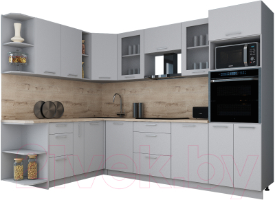 Кухонный гарнитур Интерлиния Мила Gloss 1.88x2.8 левая - фото