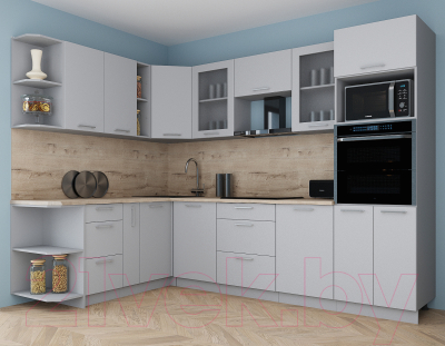 Кухонный гарнитур Интерлиния Мила Gloss 1.88x2.8 левая