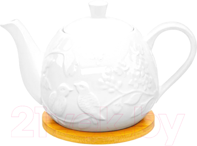 Заварочный чайник Elan Gallery Птички на ветке / 540831  - фото