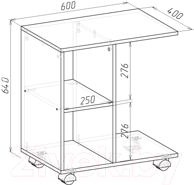Приставной столик Мебель-Класс Турин