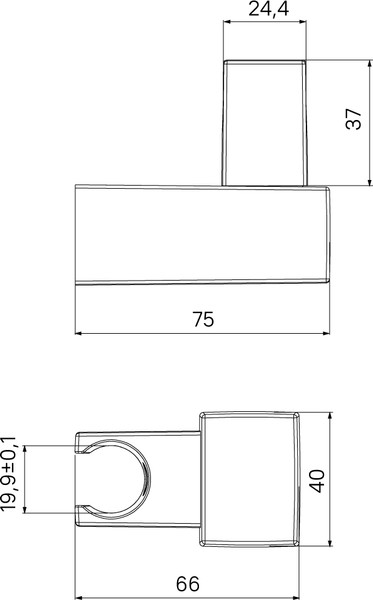 Душевой держатель IDDIS Agua AGUBP00i53