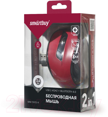 Мышь SmartBuy Dual Bluetooth+USB / SBM-597D-R