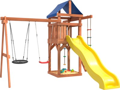 Игровой комплекс National Tree Company С качелями лодочка и гнездом 60 IgroWoods ДП-3 - фото