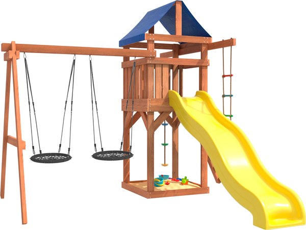 Игровой комплекс National Tree Company С качелями гнездо 60 IgroWoods ДП-6 - фото