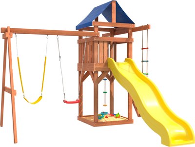 Игровой комплекс National Tree Company С гибкими качелями и лодочкой IgroWoods ДП-11 - фото