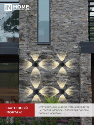 Бра уличное INhome RING-6B 6Вт 3000К IP54 / 4690612051925