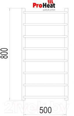Полотенцесушитель водяной ProHeat Prime 50х80