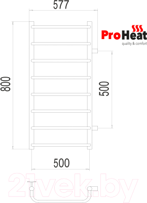 Полотенцесушитель водяной ProHeat Prime 50х80