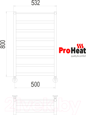 Полотенцесушитель водяной ProHeat Line 50х80