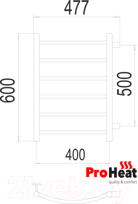 Полотенцесушитель водяной ProHeat Classic 40х60