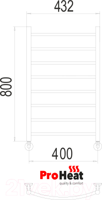 Полотенцесушитель водяной ProHeat Classic 40х80