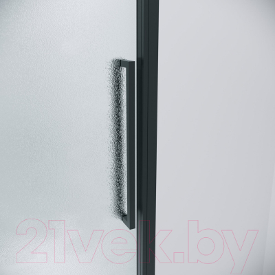 Душевая дверь Grossman Cosmo 100.K33.02.110.21.02 110x195 (черный матовый/стекло шиншилла)