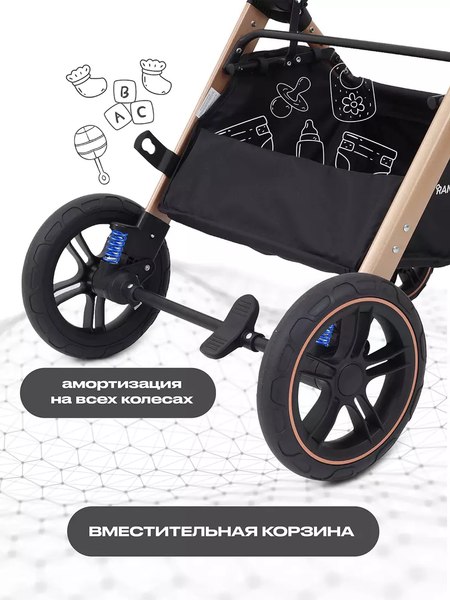 Детская универсальная коляска Rant Basic Roller Gold 2 в 1 / RA161 
