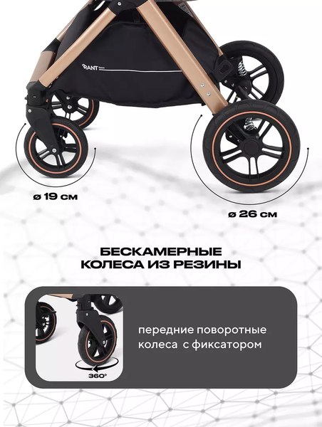Детская универсальная коляска Rant Basic Roller Gold 2 в 1 / RA161 