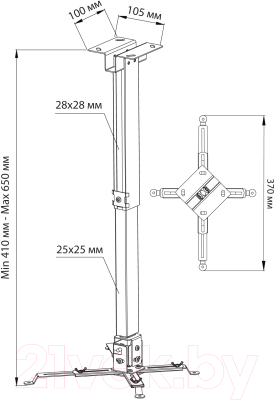 Кронштейн для проектора Cactus CS-VM-PRE01-WT