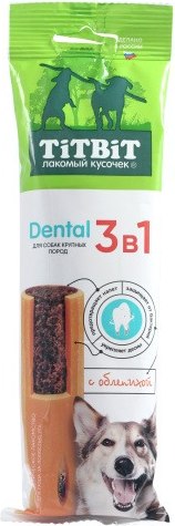 Лакомство для собак TiTBiT Dental 3 в 1 с облепихой для крупных пород / 25864 - фото