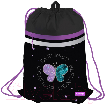 Мешок для обуви Berlingo Shining Butterfly / SB-EX-1001 - фото