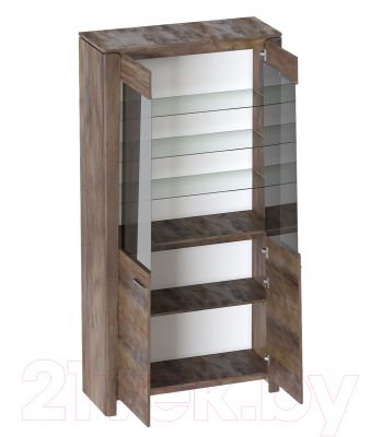 Шкаф с витриной Мебельград Мальта 2-х дверный