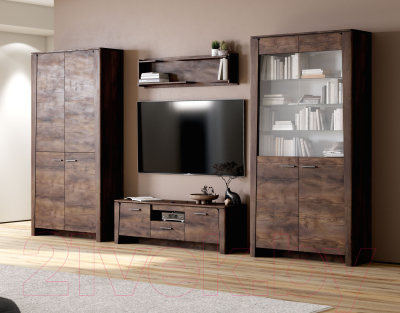 Шкаф с витриной Мебельград Мальта 2-х дверный