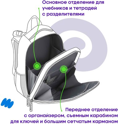 Школьный рюкзак Berlingo Expert. Glossy Stars / RU-EX-1002