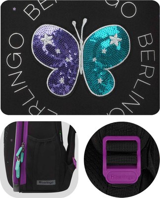 Школьный рюкзак Berlingo Expert. Shining Butterfly / RU-EX-1001