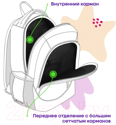 Школьный рюкзак Berlingo U4. Military Style / RU-U4-1066