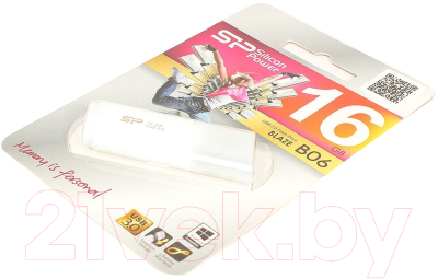 USB flash накопитель Silicon Power Blaze B06 16GB White (SP016GBUF3B06V1W)