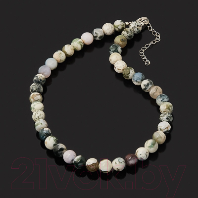 Бусы Wolves Агат Моховой 3069