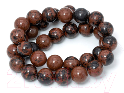 Бусы Wolves Обсидиан 3081