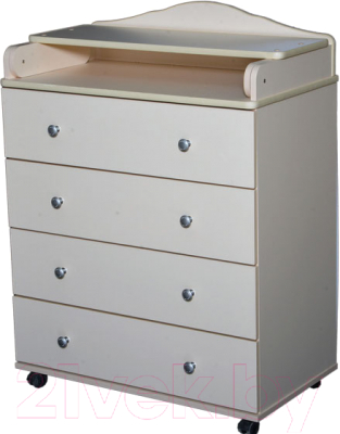 Комод пеленальный Антел Ульяна-2 ЛДСП (слоновая кость) - фото