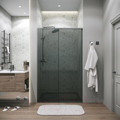 Душевая дверь Grossman Galaxy 100.K33.01.110.42.10 110x195 (графит сатин/стекло тонированное)