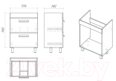 Тумба под умывальник Grossman Нео 60 / 106028