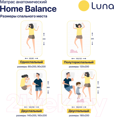 Матрас Luna Home Balance 140x200