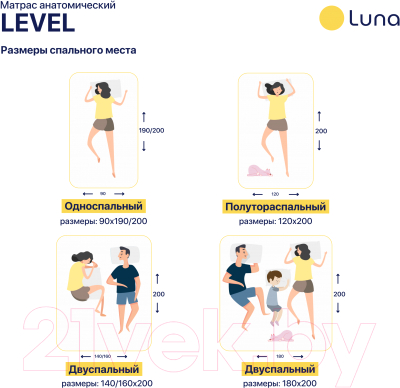 Матрас Luna Level 120x200